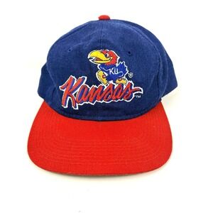 Vintage University of Kansas Hat Jayhawks The Game SnapBack Cap 90s